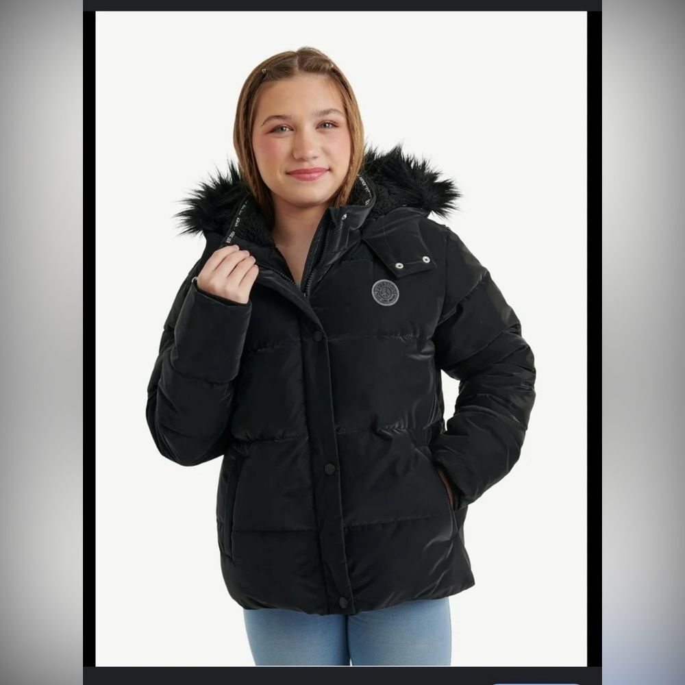 Justice girl puffer jacket Sz Small (7/8)